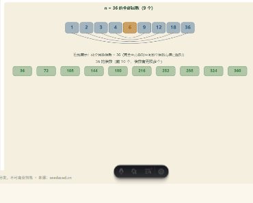 「因数与倍数」模拟器画面
